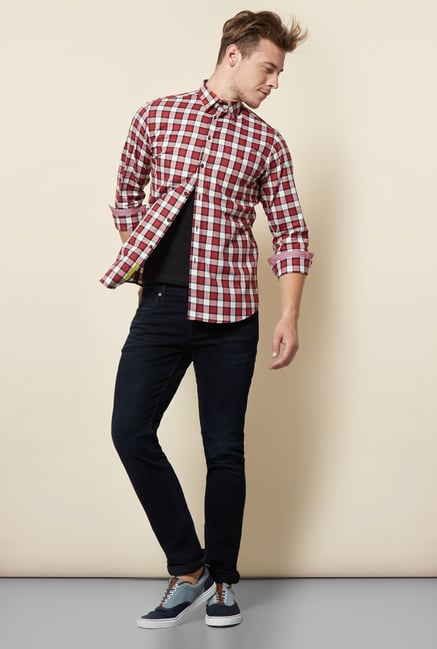 Integriti Maroon Checks Shirt Integriti Maroon Checks Shirt