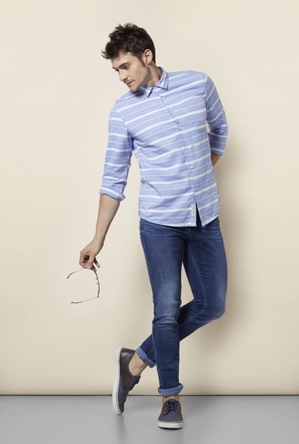 Integriti Blue & White Striped Shirt Integriti Blue & White Striped Shirt