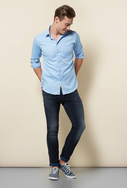 Integriti Light Blue Solid Shirt Integriti Light Blue Solid Shirt