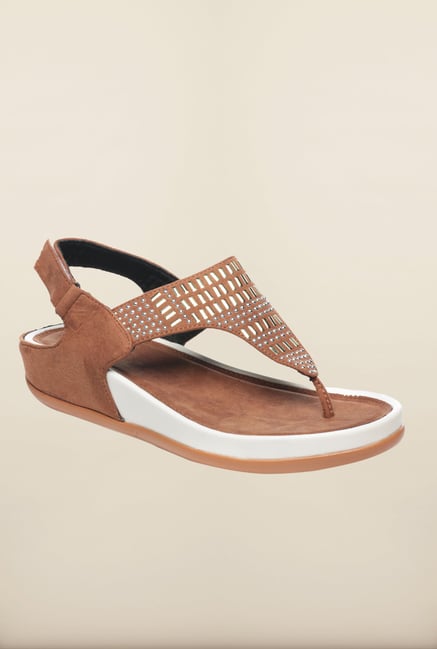 Pavers England Brown Back Strap Sandals Pavers England Brown Back Strap Sandals