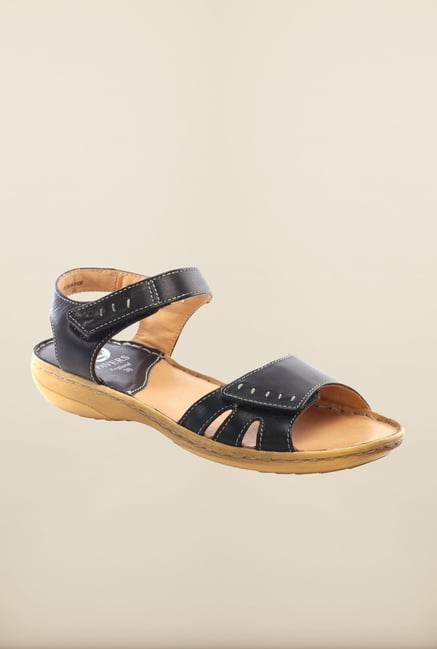 Pavers England Black Ankle Strap Sandals Pavers England Black Ankle Strap Sandals
