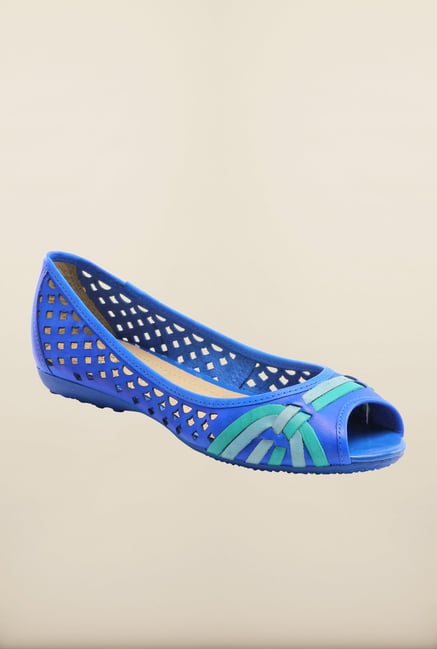 Pavers England Blue & Green Peeptoe Shoes Pavers England Blue & Green Peeptoe Shoes