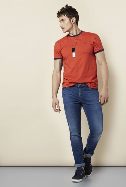 Integriti Blue Solid Slim Fit Jeans Integriti Blue Solid Slim Fit Jeans