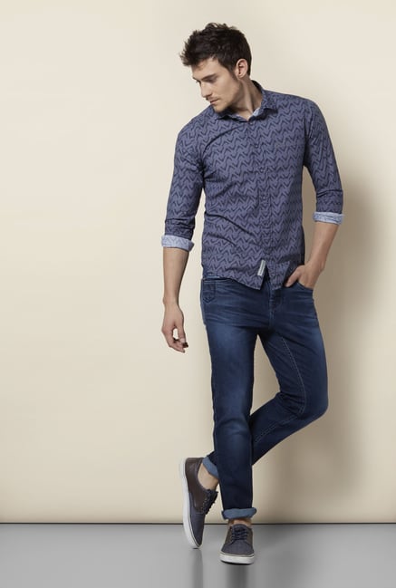 Integriti Dark Blue Solid Jeans Integriti Dark Blue Solid Jeans
