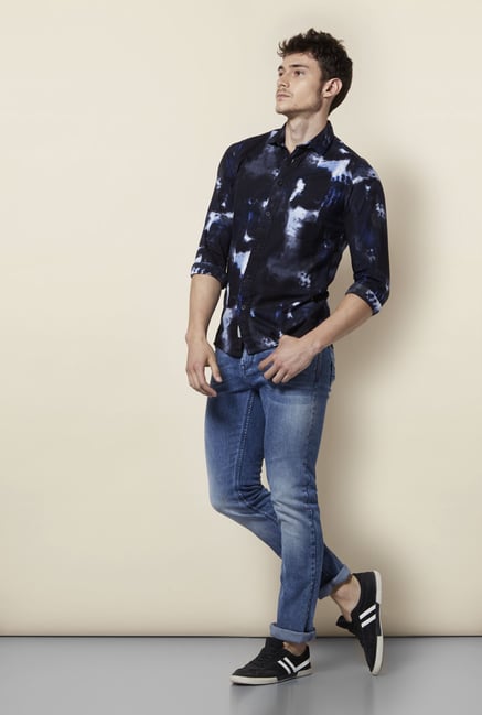 Integriti Blue Cotton Lightly Washed Jeans Integriti Blue Cotton Lightly Washed Jeans