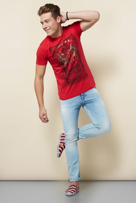 Integriti Red Printed T Shirt Integriti Red Printed T Shirt