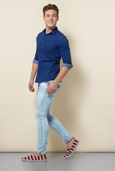 Integriti Navy Printed Shirt Integriti Navy Printed Shirt