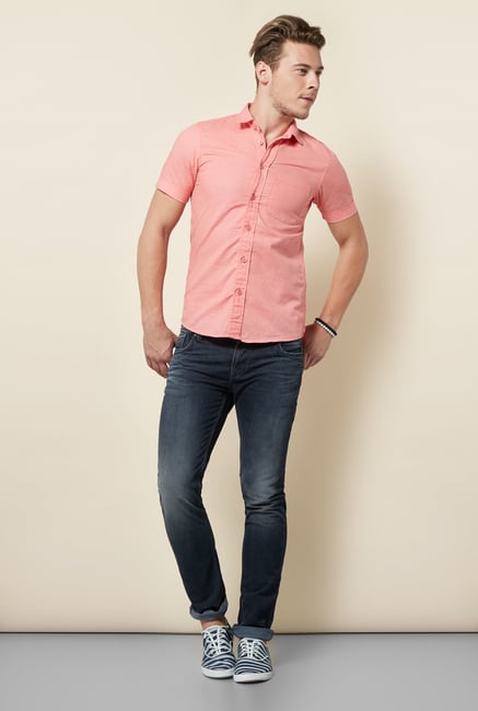 Integriti Peach Solid Shirt Integriti Peach Solid Shirt