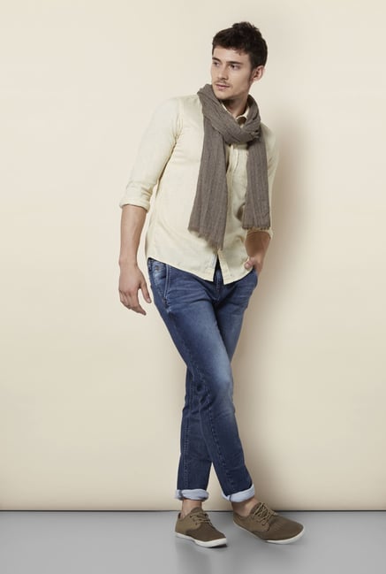 Integriti Beige Slim Fit Shirt Integriti Beige Slim Fit Shirt