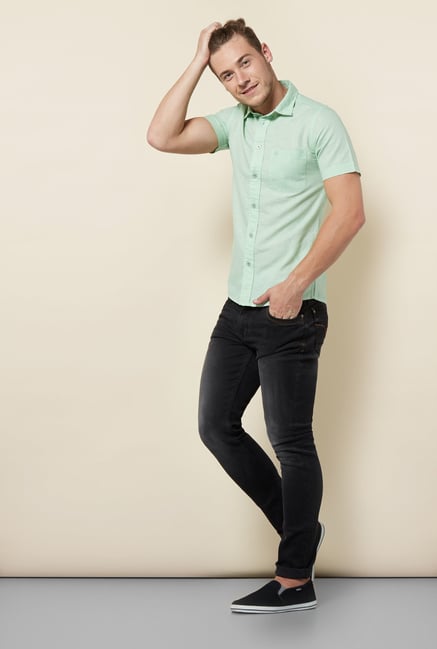 Integriti Mint Green Solid Shirt Integriti Mint Green Solid Shirt