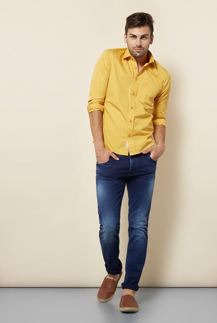 Integriti Mustard Solid Shirt Integriti Mustard Solid Shirt