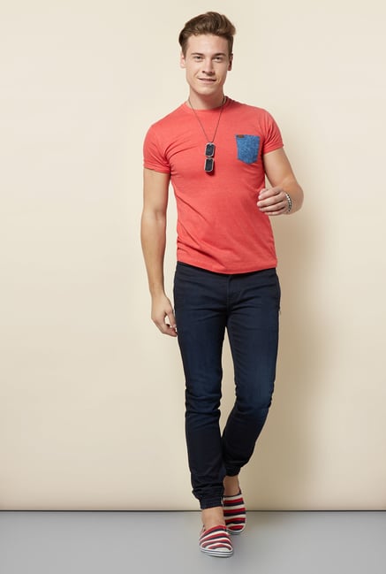 Integriti Peach Solid T Shirt Integriti Peach Solid T Shirt