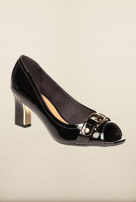 Pavers England Black Peeptoe Shoes Pavers England Black Peeptoe Shoes