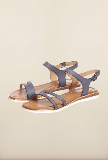 Pavers England Navy Back Strap Sandals Pavers England Navy Back Strap Sandals