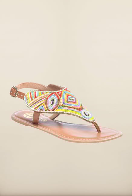 Pavers England Multicolor Flat Ethnic Sandals Pavers England Multicolor Flat Ethnic Sandals
