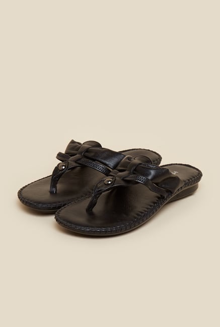 Metro Black Leather Casual Sandals Metro Black Leather Casual Sandals