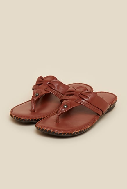 Metro Tan Leather Flat Sandals Metro Tan Leather Flat Sandals