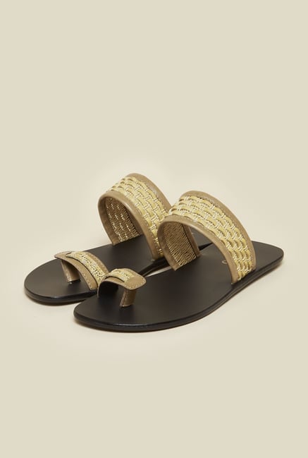 Metro Beige Leather Ethnic Sandals Metro Beige Leather Ethnic Sandals