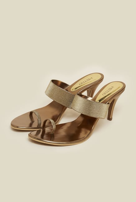 Metro Antique Gold Stiletto Sandals Metro Antique Gold Stiletto Sandals