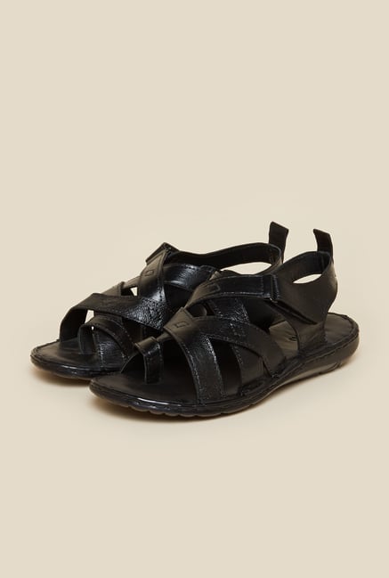 Metro Black Leather Casual Sandals Metro Black Leather Casual Sandals