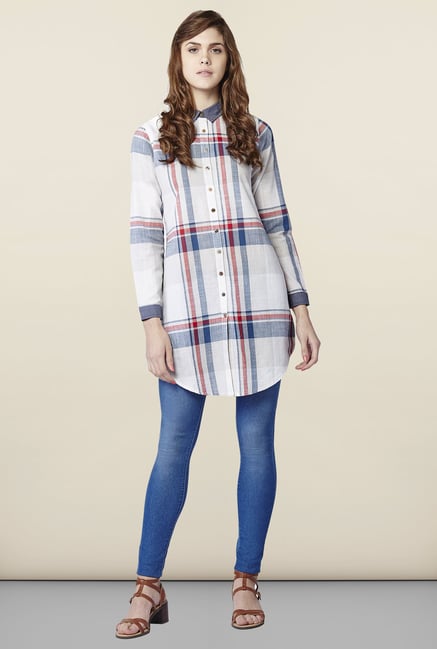 AND White & Blue Checks Tunic AND White & Blue Checks Tunic