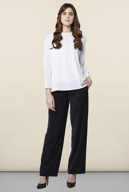 AND White Solid Regular Fit Top AND White Solid Regular Fit Top