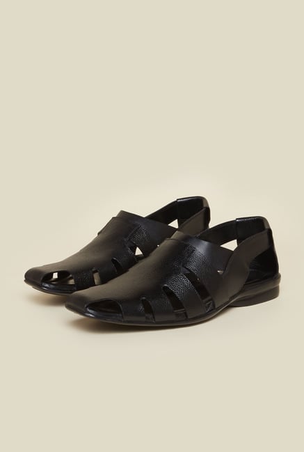 Metro Black Leather Sandals Metro Black Leather Sandals