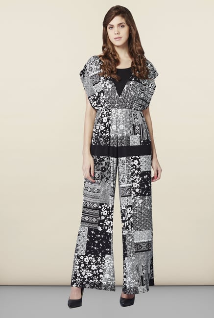 AND Black & White Printed Jumpsuit AND Black & White Printed Jumpsuit