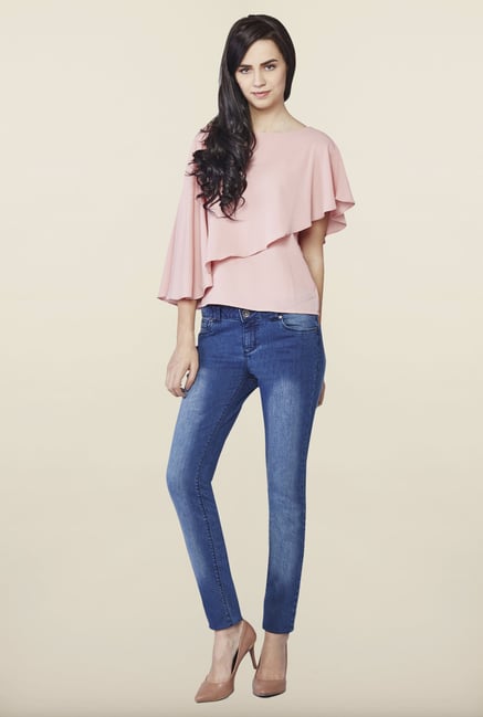 AND Pink Regular Fit Solid Top AND Pink Regular Fit Solid Top