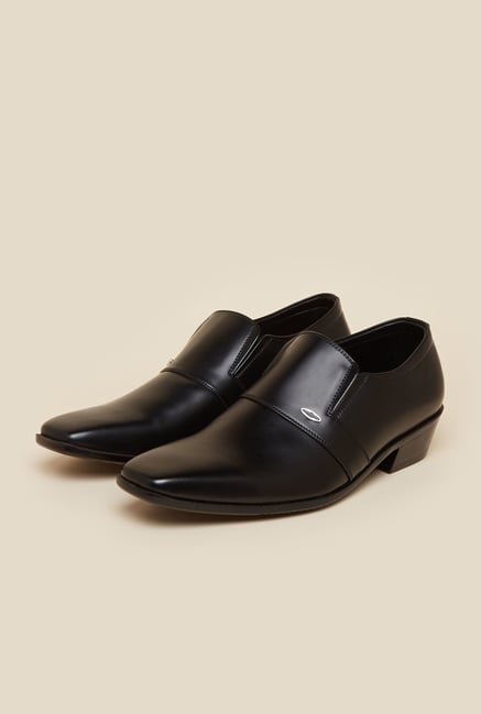 Metro Black Leather Formal Slip-Ons Metro Black Leather Formal Slip-Ons