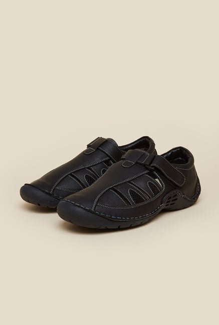 Metro Black Leather Fisherman Sandals Metro Black Leather Fisherman Sandals