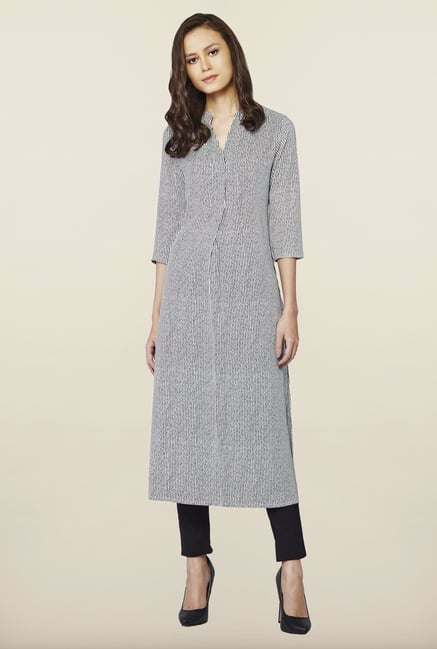 AND Beige Pin Striped Tunic AND Beige Pin Striped Tunic