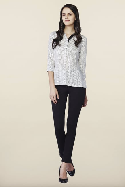 AND White Printed Top AND White Printed Top