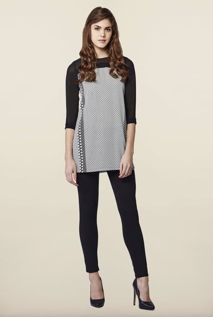 AND Black Printed Tunic AND Black Printed Tunic