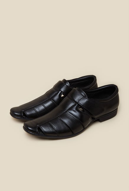 Metro Black Leather Formal Sandals Metro Black Leather Formal Sandals