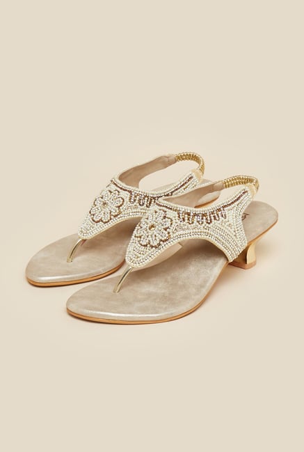 Metro Beige Sling Back Ethnic Sandals Metro Beige Sling Back Ethnic Sandals