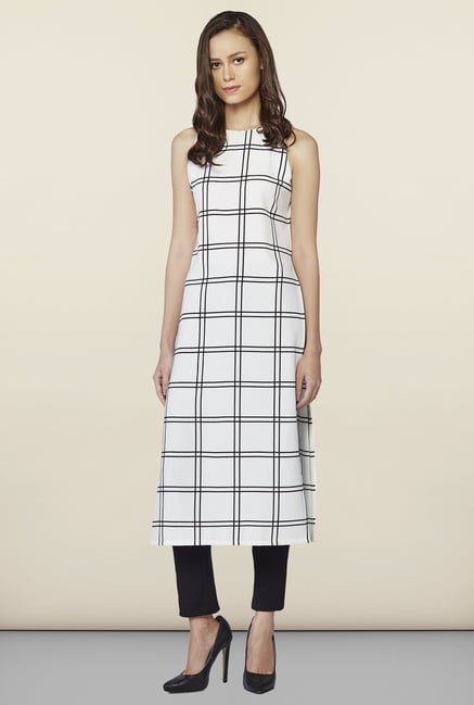 AND White Checks Kurta AND White Checks Kurta