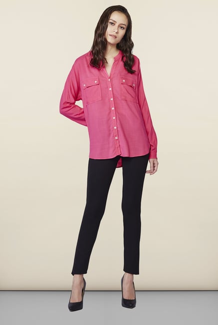 AND Pink Solid Shirt AND Pink Solid Shirt