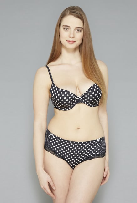 Wunderlove Black Printed Briana Briefs Wunderlove Black Printed Briana Briefs