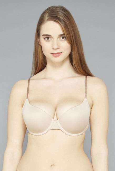 Wunderlove Beige Solid T Shirt Bra Wunderlove Beige Solid T Shirt Bra