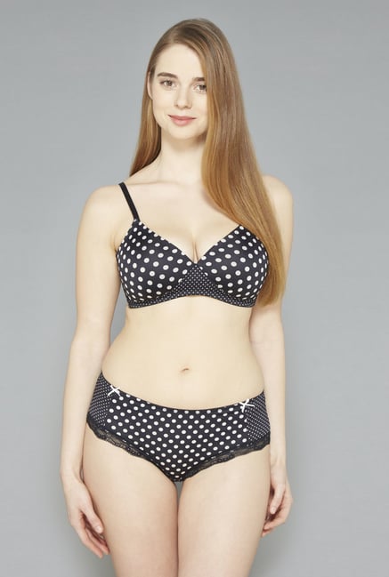 Wunderlove Black Polka Dot Briana Bra Wunderlove Black Polka Dot Briana Bra