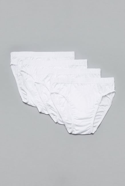 Westside White Solid Briefs (Pack Of 4) Westside White Solid Briefs (Pack Of 4)