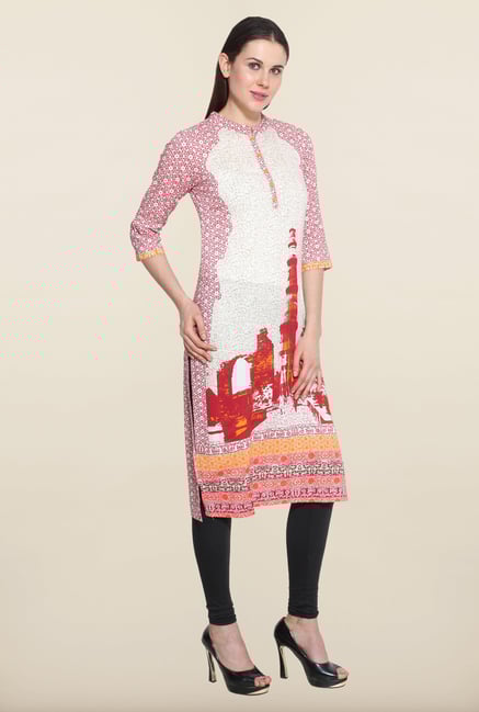 Aurelia Red Printed Kurta Aurelia Red Printed Kurta