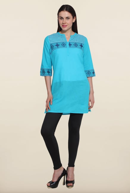 Aurelia Blue Solid Kurti Aurelia Blue Solid Kurti