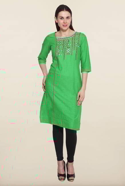 Aurelia Green Cotton Kurta Aurelia Green Cotton Kurta