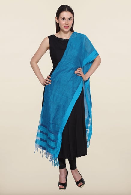 Aurelia Blue Striped Dupatta Aurelia Blue Striped Dupatta