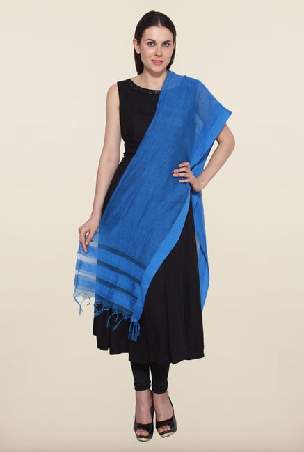 Aurelia Navy Striped Dupatta Aurelia Navy Striped Dupatta