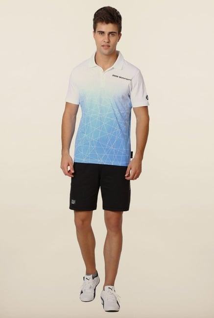 Puma White & Blue BMW Polo T shirt Puma White & Blue BMW Polo T shirt