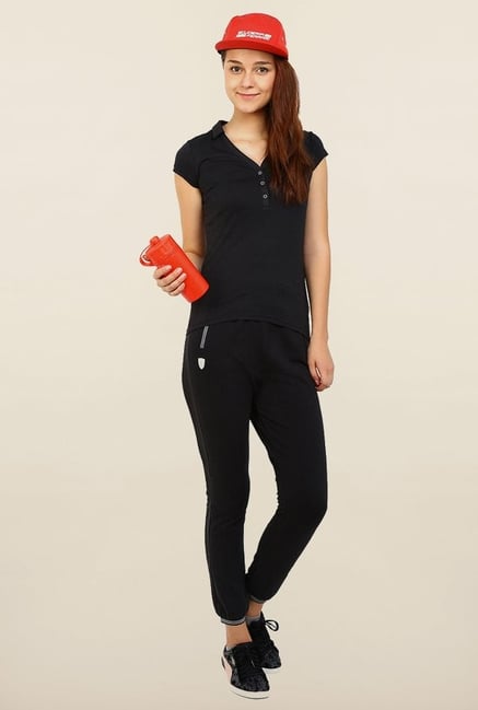 Puma Black Solid Ferrari Sports Tee Puma Black Solid Ferrari Sports Tee