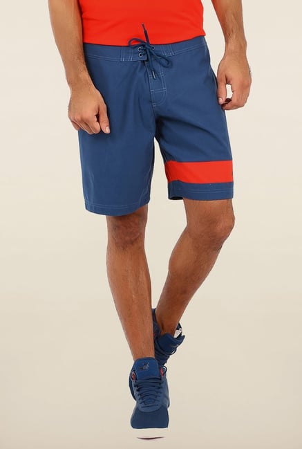 Puma Blue Solid Shorts Puma Blue Solid Shorts